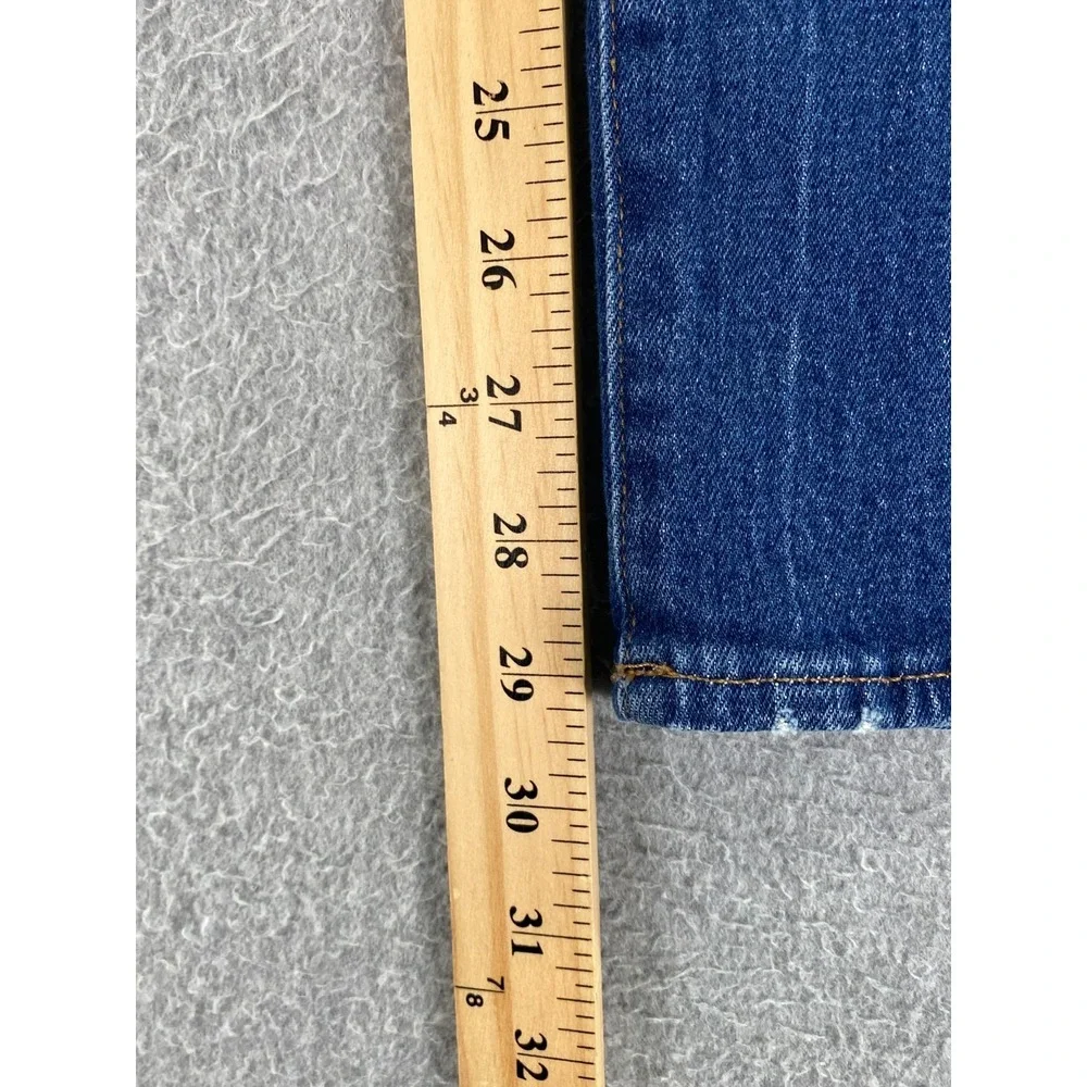 Madewell Slim Boyjean Women's 25‎ Med Blue Stretch Distressed High Rise City